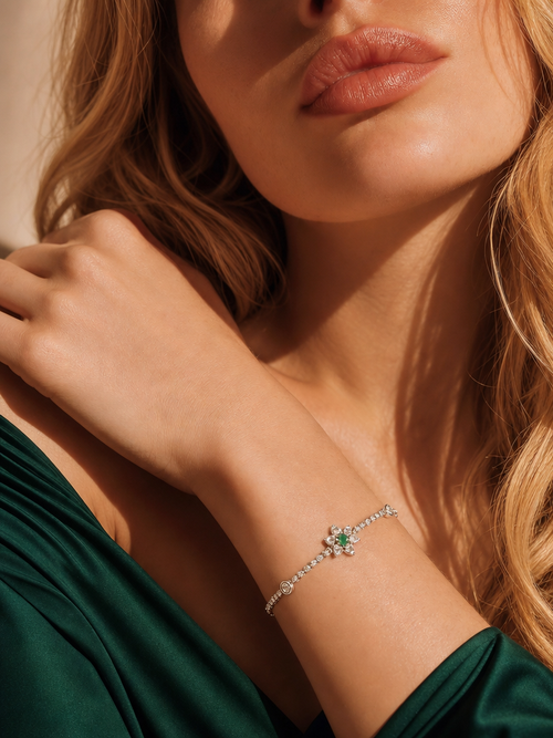Green Flower - Pulsera